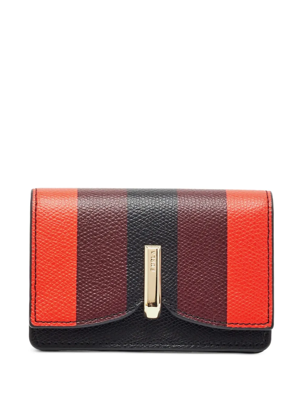 Furla Ribbon striped card holder - Nero