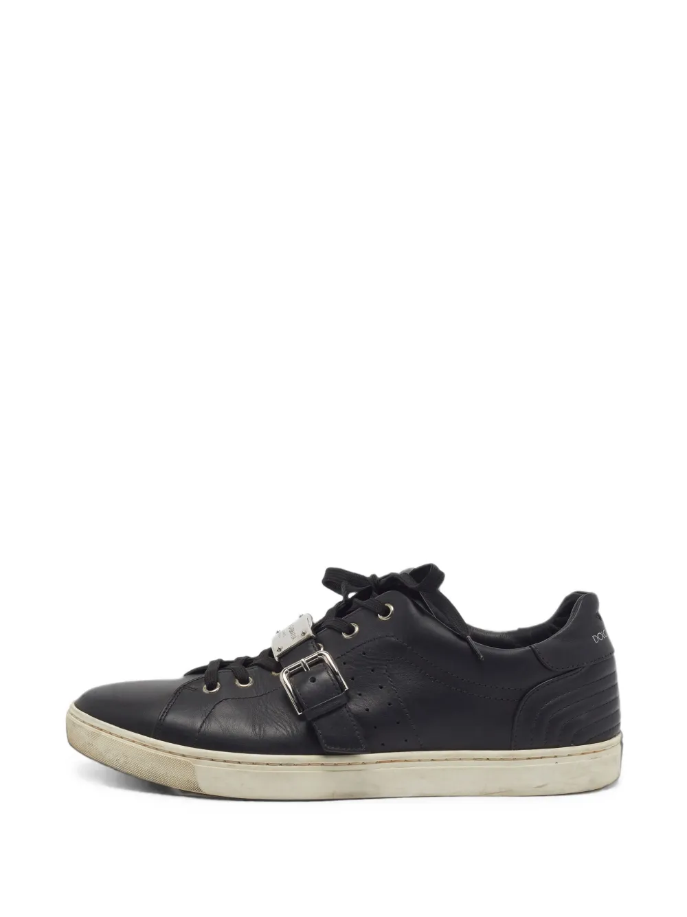 Dolce & Gabbana Pre-Owned Perforierte Sneakers mit Schnalle - Schwarz