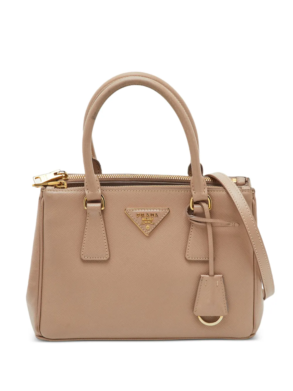 Prada Pre-Owned small Galleria logo-plaque tote bag - Toni neutri