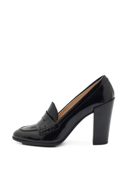 Tod's Vintage leather block-heel loafer pumps