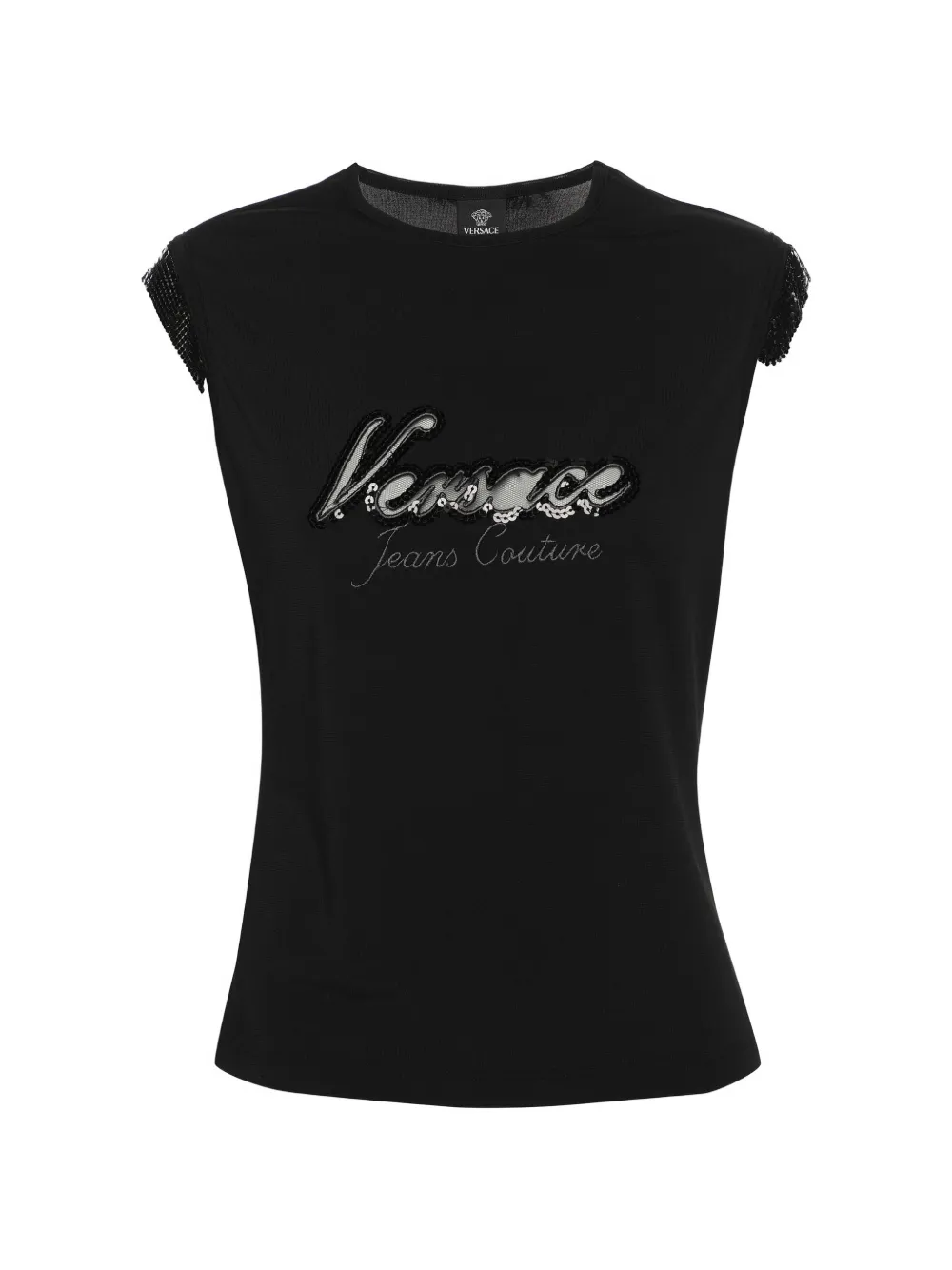 Versace Pre-Owned Versace Jeans Couture Oberteil mit Logo - Schwarz