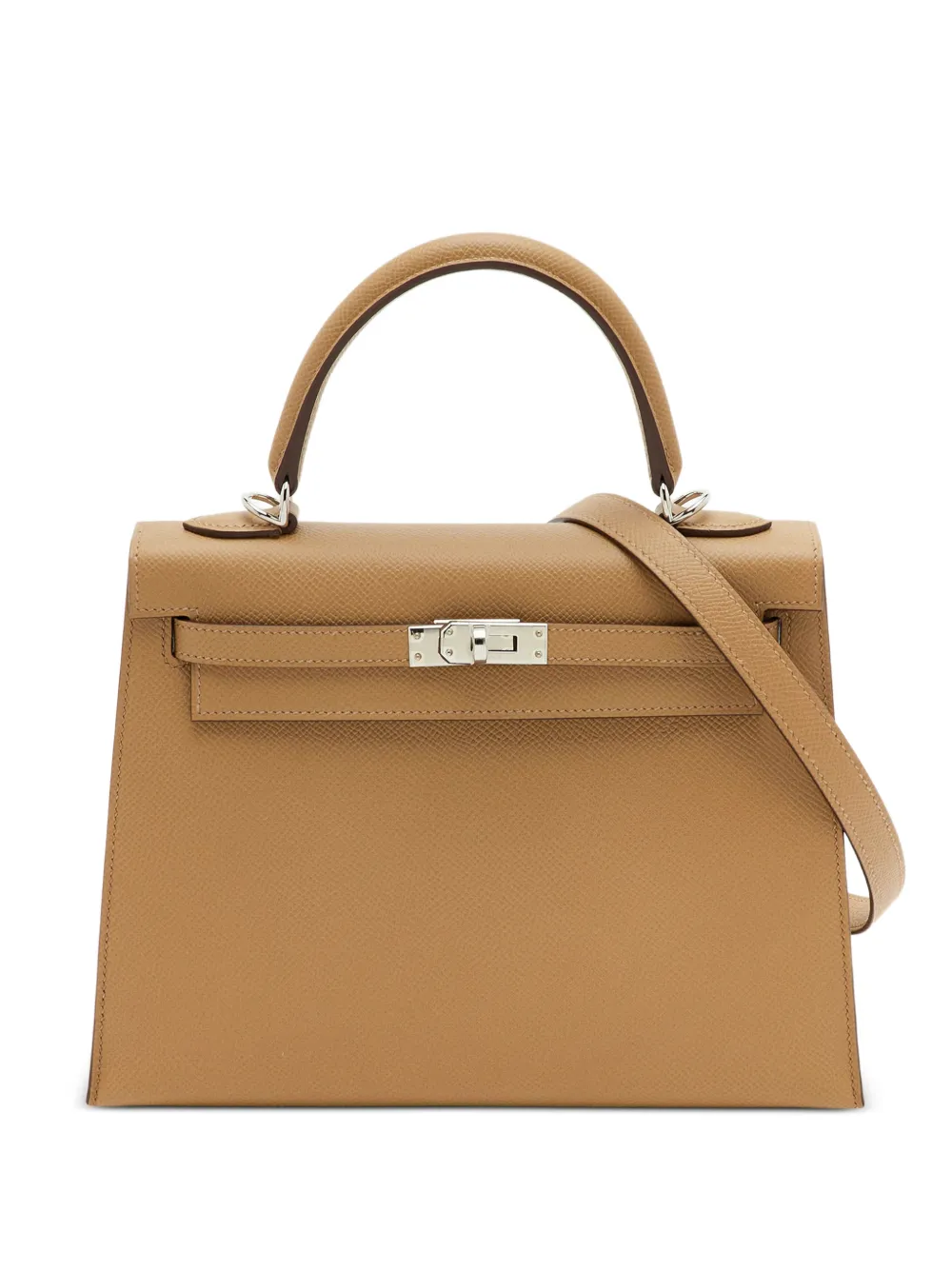 Hermès Pre-Owned mini sac cabas Kelly Sellier 25 en cuir (2025) - Marron Hermès Pre-Owned mini sac cabas Kelly Sellier 25 en cuir (2025) - Marron