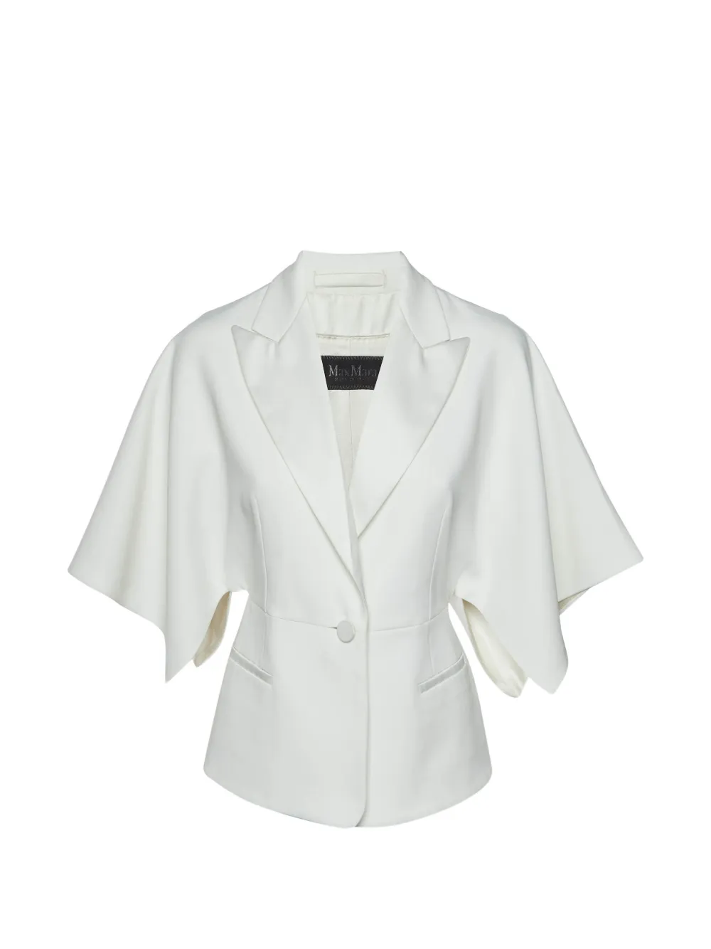 Max Mara blazer-style split-sleeves cape - Bianco