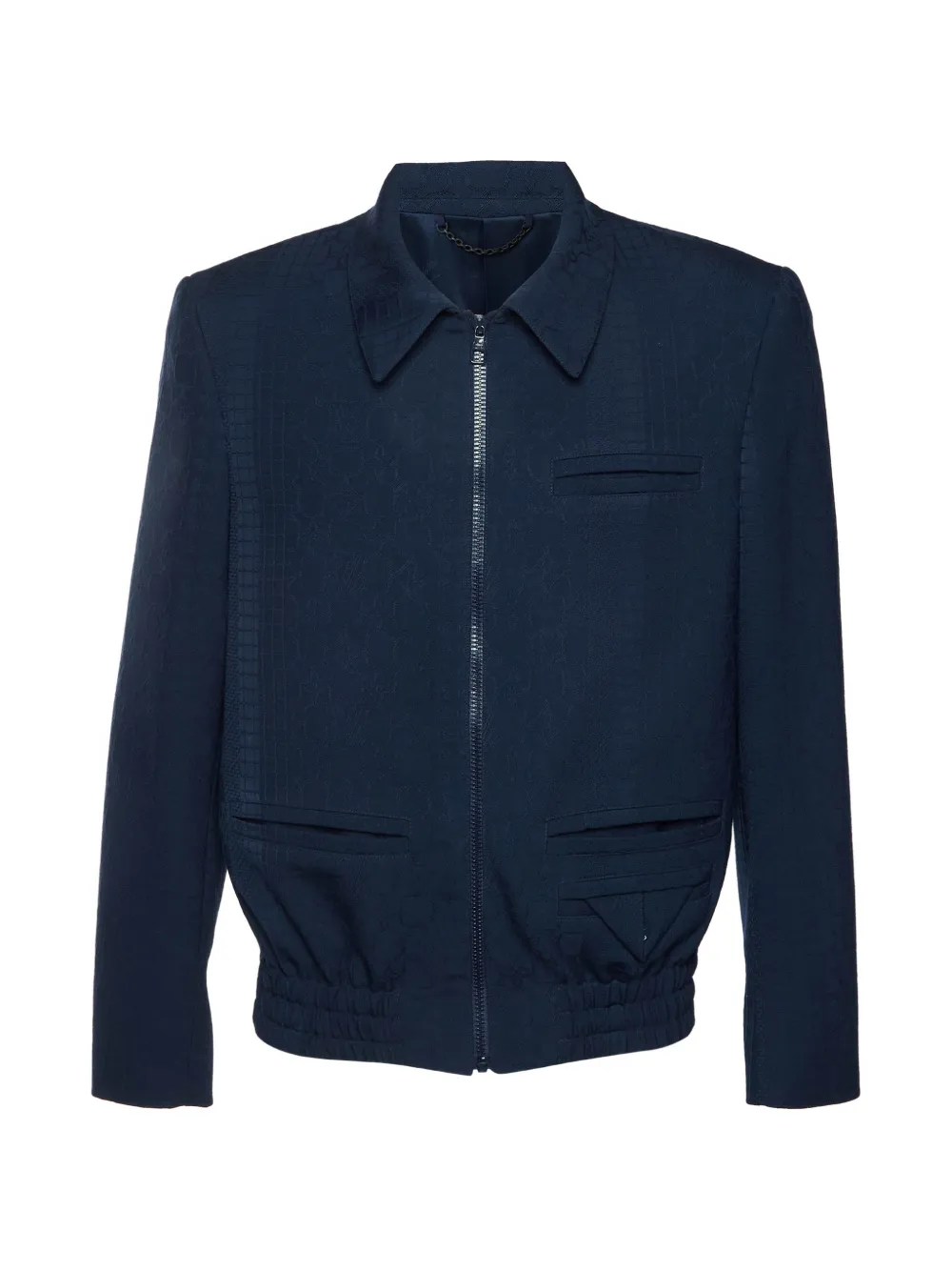 Louis Vuitton Pre-Owned monogram-jacquard zip-up jacket - Blu
