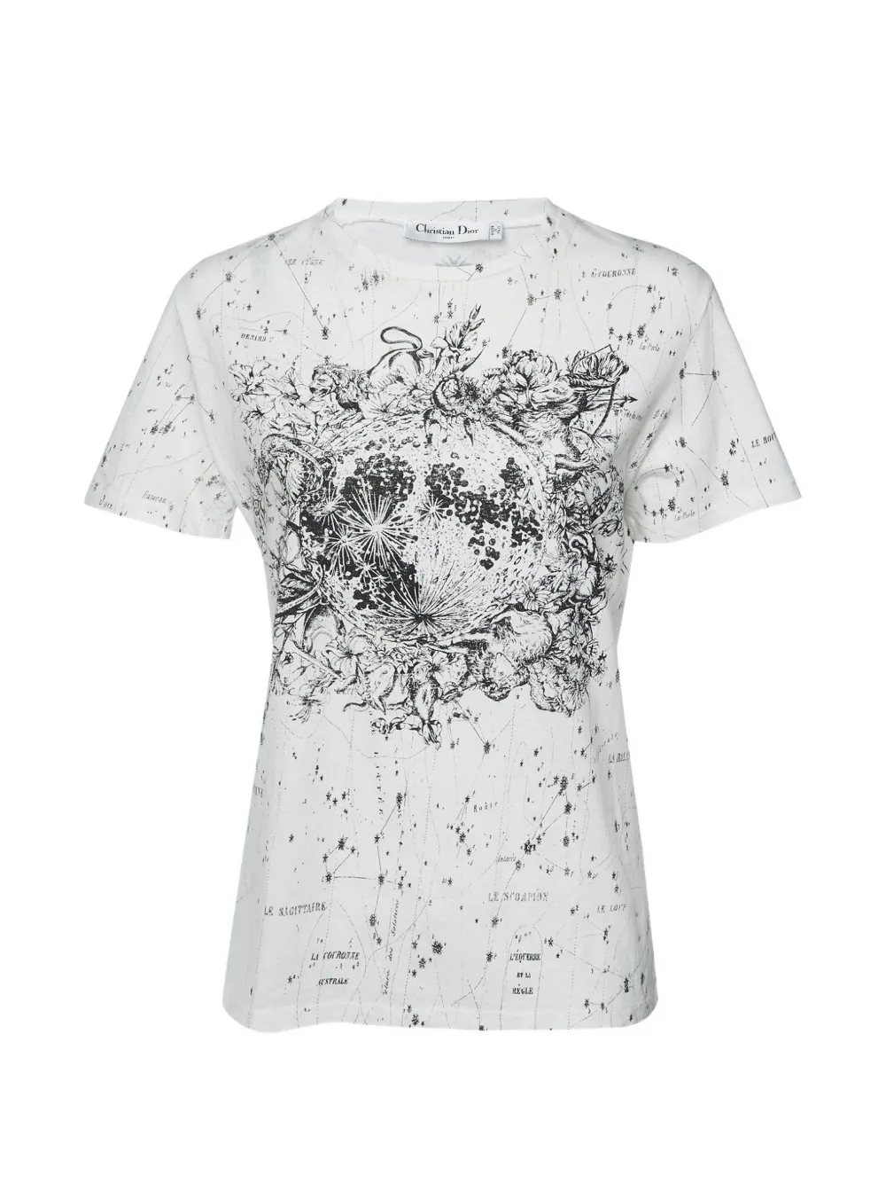 Christian Dior Pre-Owned t-shirt Zodiac Constellation imprimé - Blanc