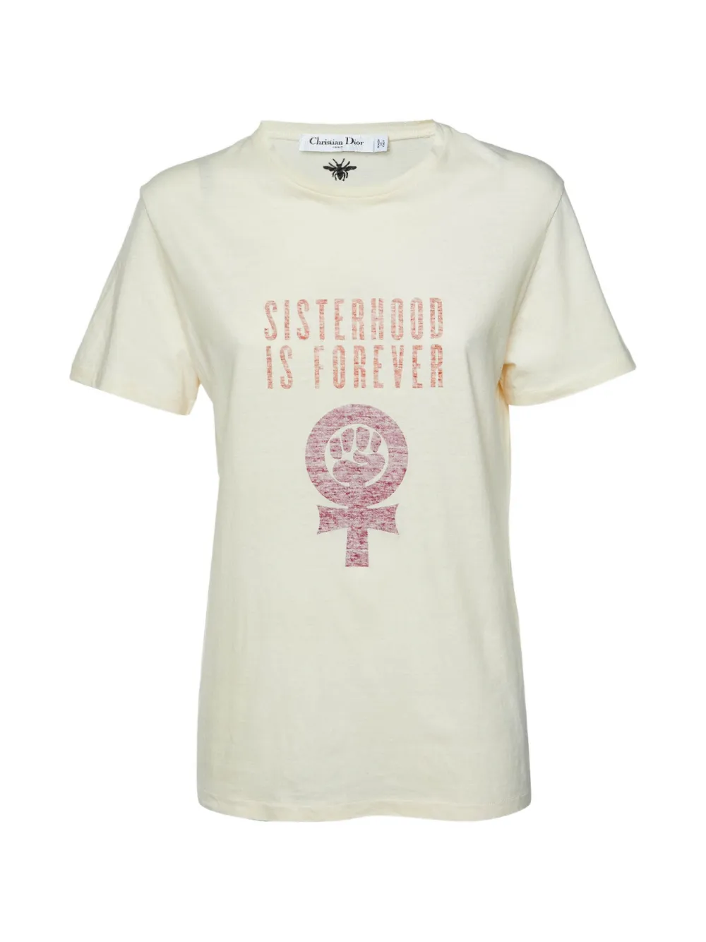 Christian Dior Pre-Owned Sisterhood is Forever T-Shirt mit grafischem Print - Nude