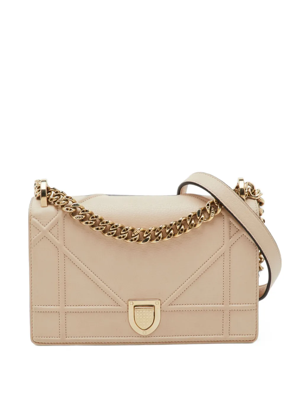 Christian Dior Pre-Owned 2018 kleine Diorama Schultertasche mit Klappe - Nude