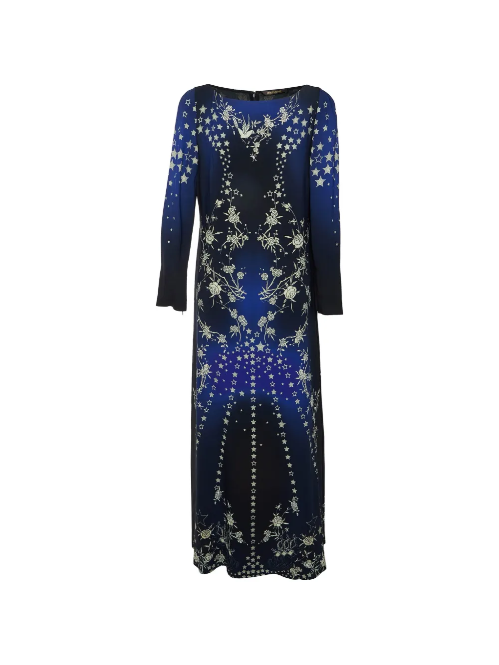 Roberto Cavalli Vintage robe longue à fleurs - Bleu