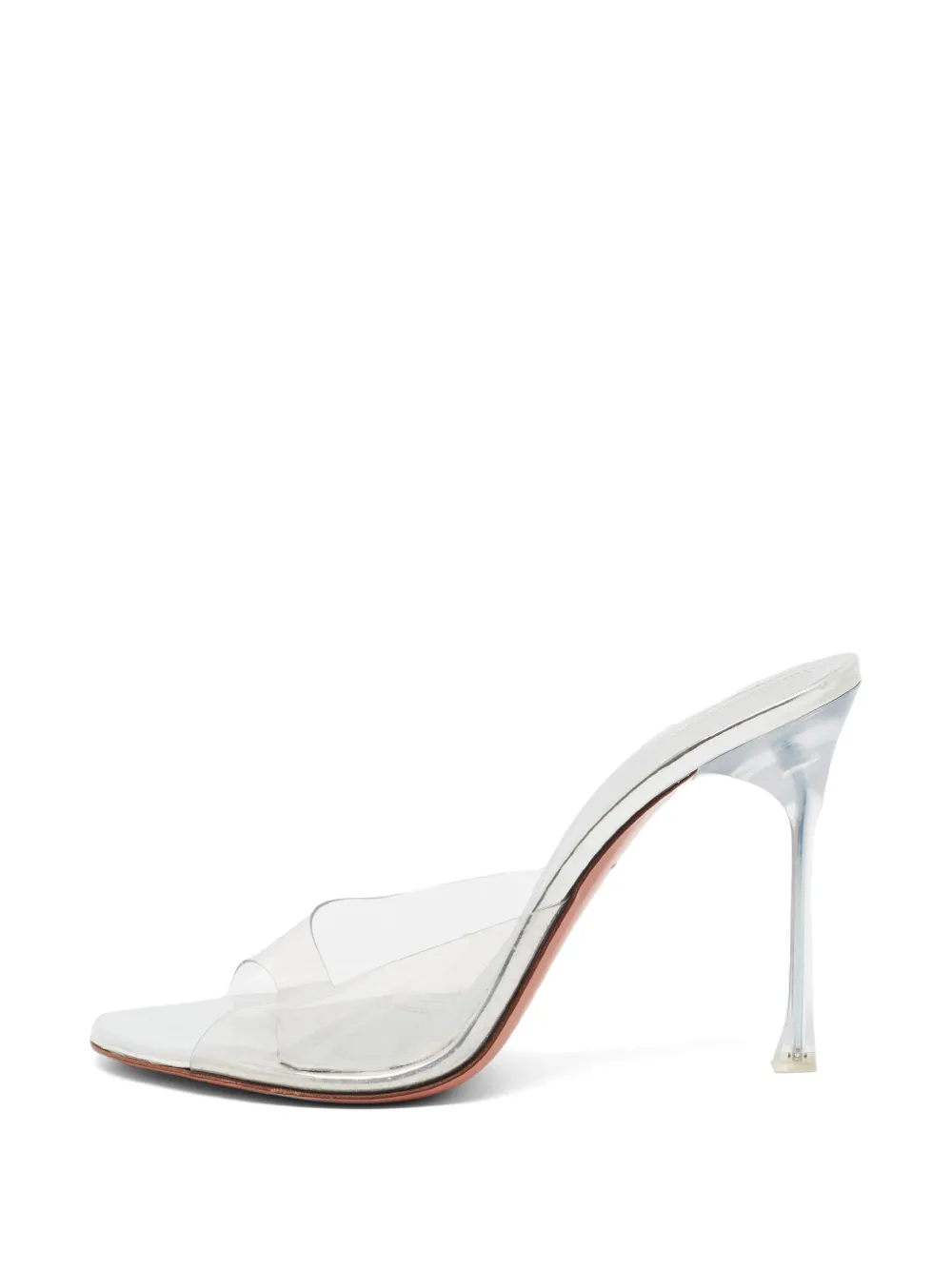 Amina Muaddi sandales Alexa à design transparent - Blanc Amina Muaddi sandales Alexa à design transparent - Blanc