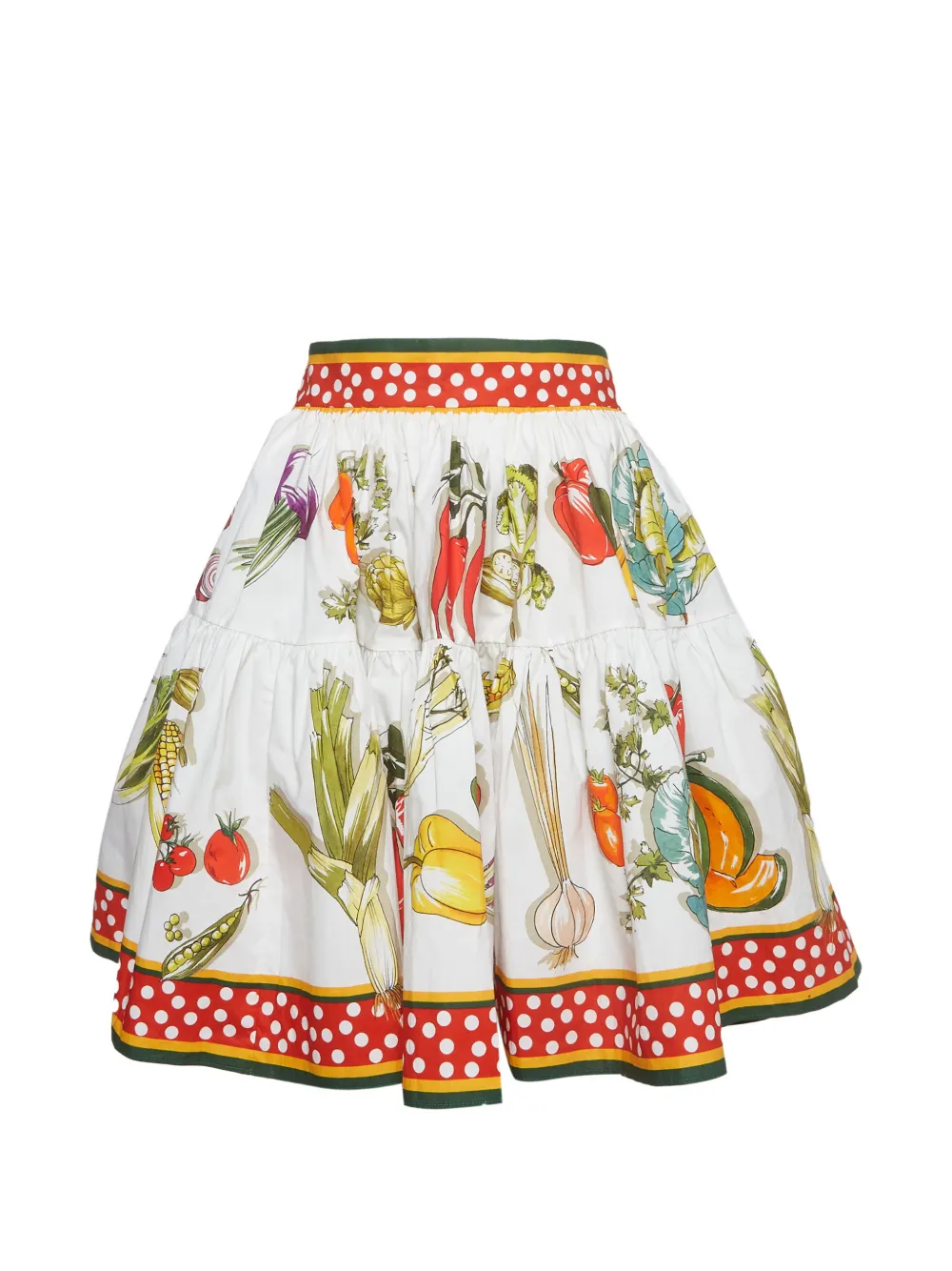 Dolce & Gabbana Pre-Owned 2022 Minirock mit Gemüse-Print - Weiß