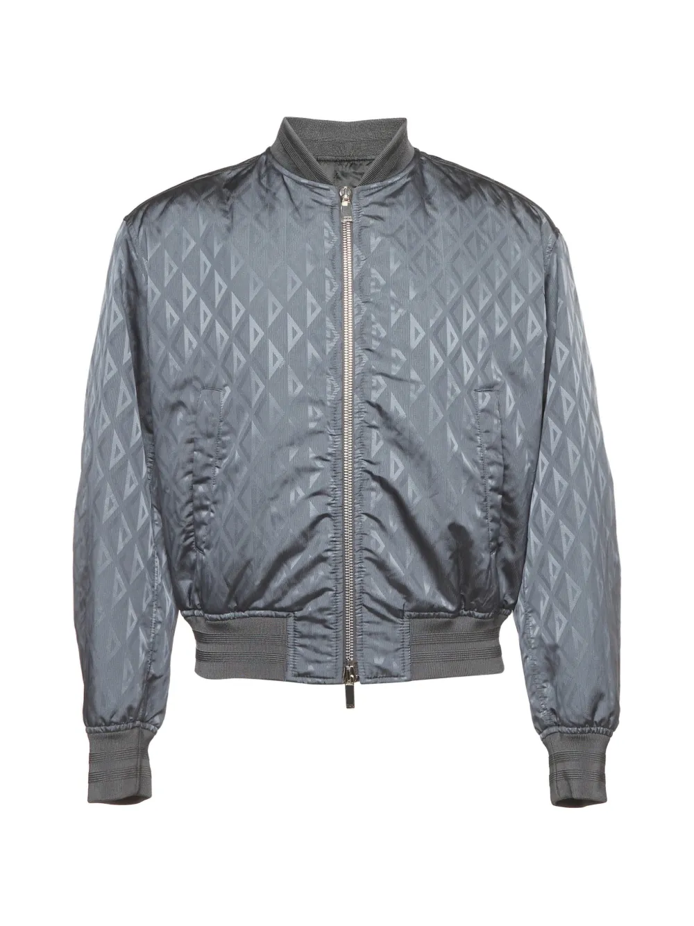 Christian Dior Pre-Owned CD Diamond jacquard bomber jacket - Gris