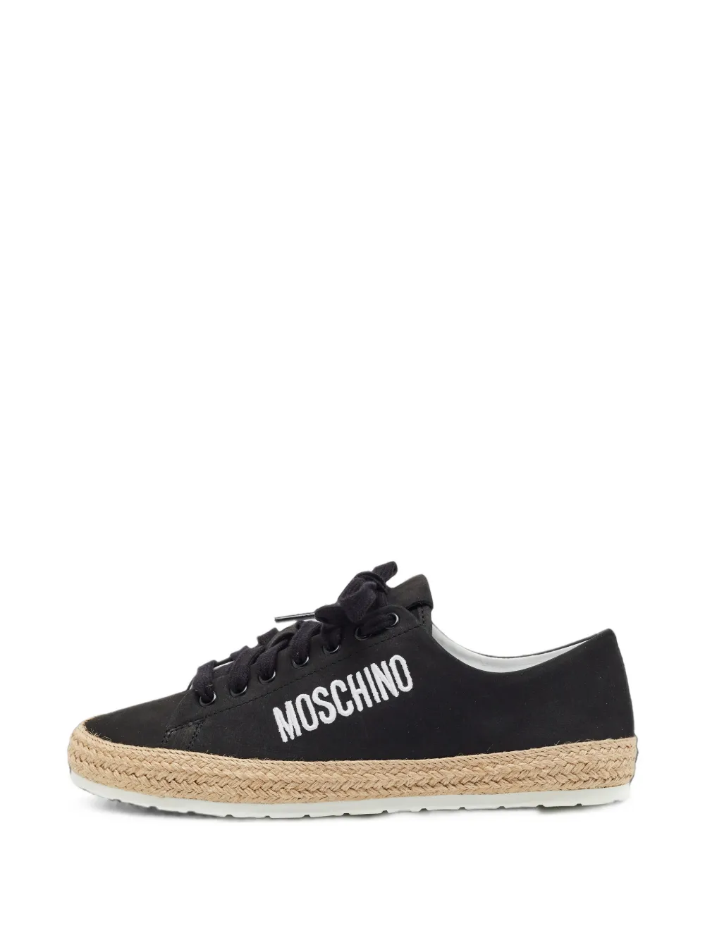 Moschino Pre-Owned Espadrilles aus Nubukleder - Schwarz