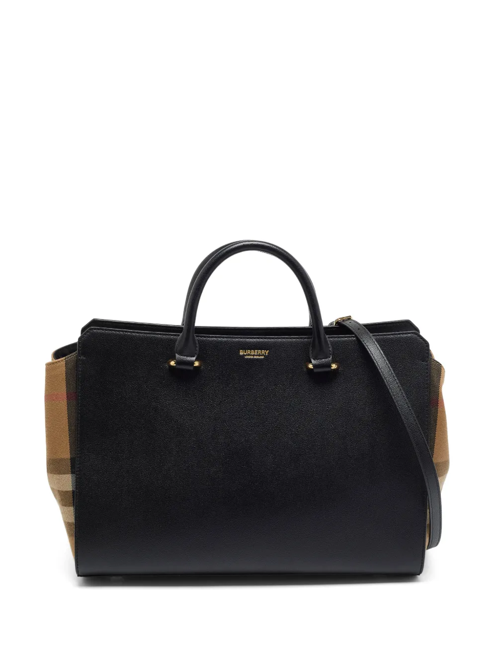 Burberry Pre-Owned medium Banwell check tote bag - Black