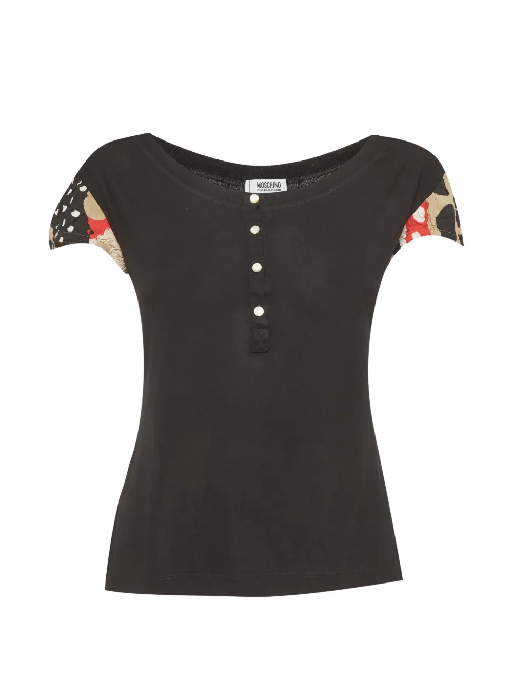 Moschino Pre-Owned t-shirt en jersey à pois - Noir