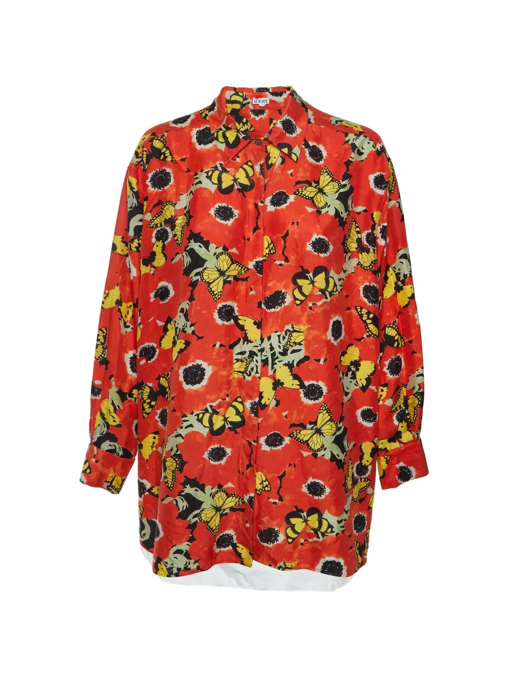 Loewe Pre-Owned Hemd mit Schmetterling-Print - Orange