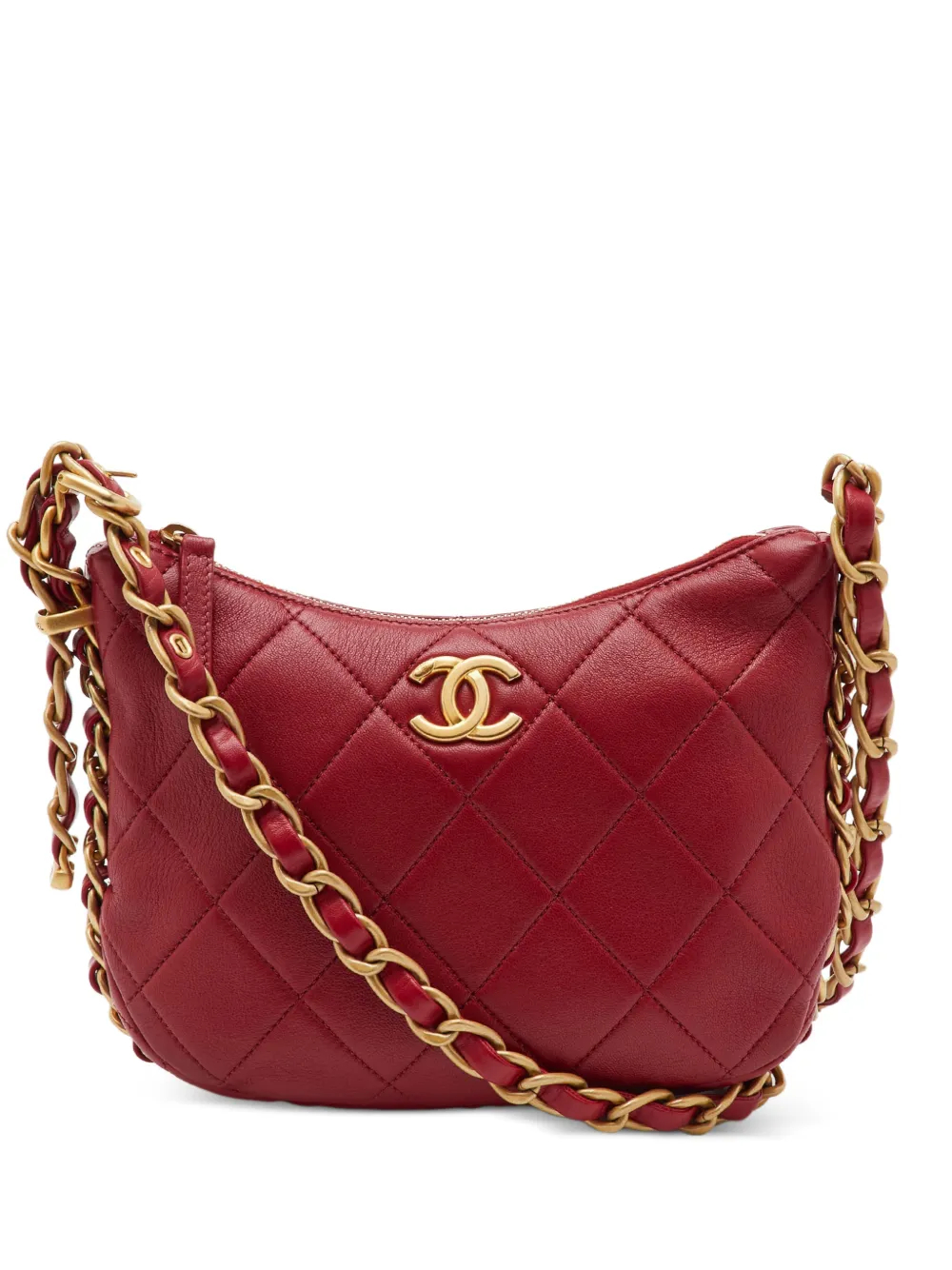 CHANEL Pre-Owned 2021 CC Logo shoulder bag - Red