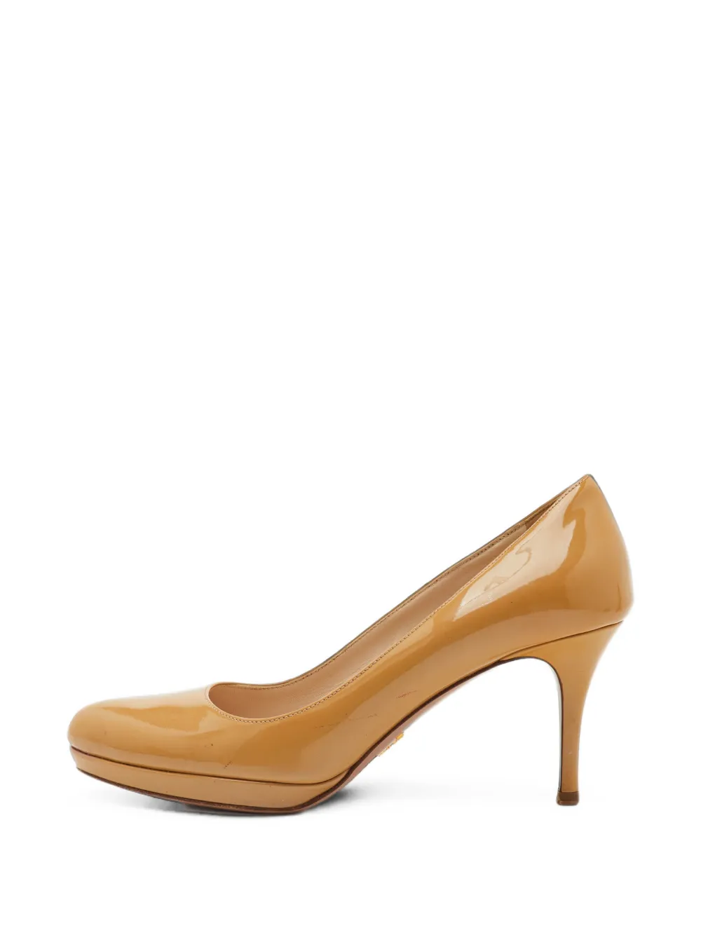 Prada Pre-Owned almond-toe patent-leather heeled pumps - Toni neutri