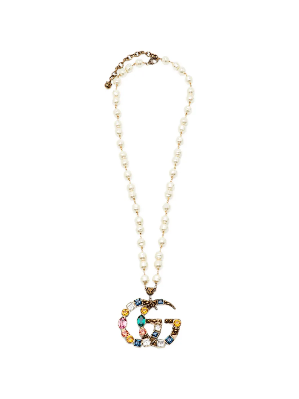 Gucci Pre-Owned Halskette mit Kristallen - Gold