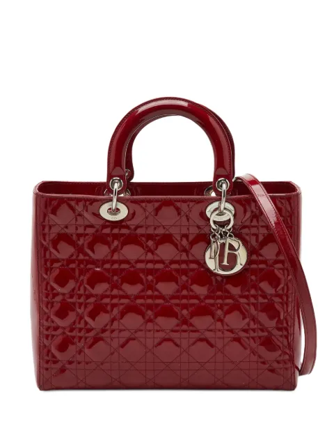 Christian Dior Pre-Owned 2012 large Lady Dior Cannage tote bag