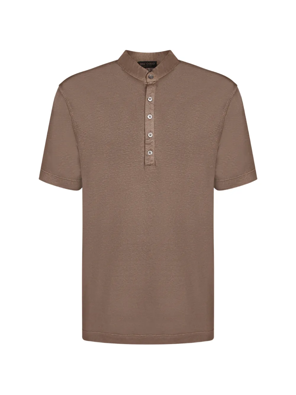 Dell'oglio Serafino linen mandarin-collar polo shirt