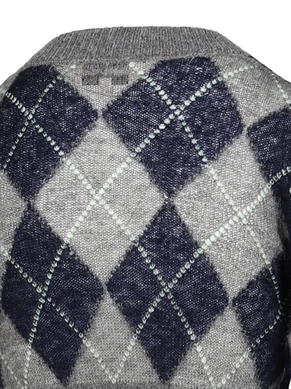 SHUSHU TONG Cropped vest met argyle-patroon Grijs