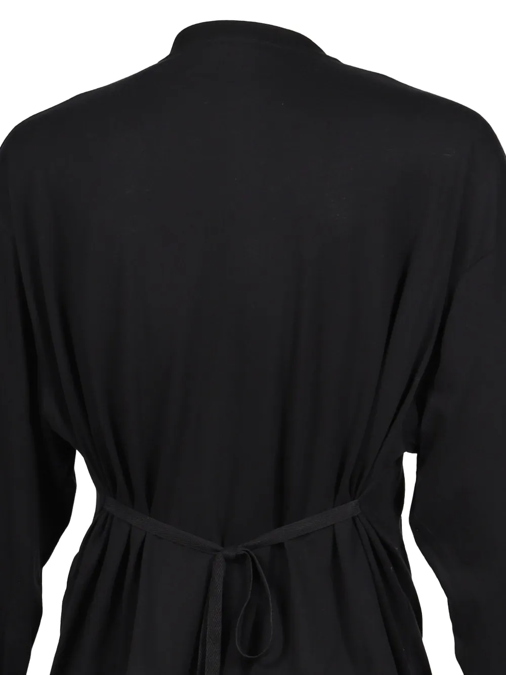 Ann Demeulemeester Las Relax henley top met geborduurd monogram Zwart