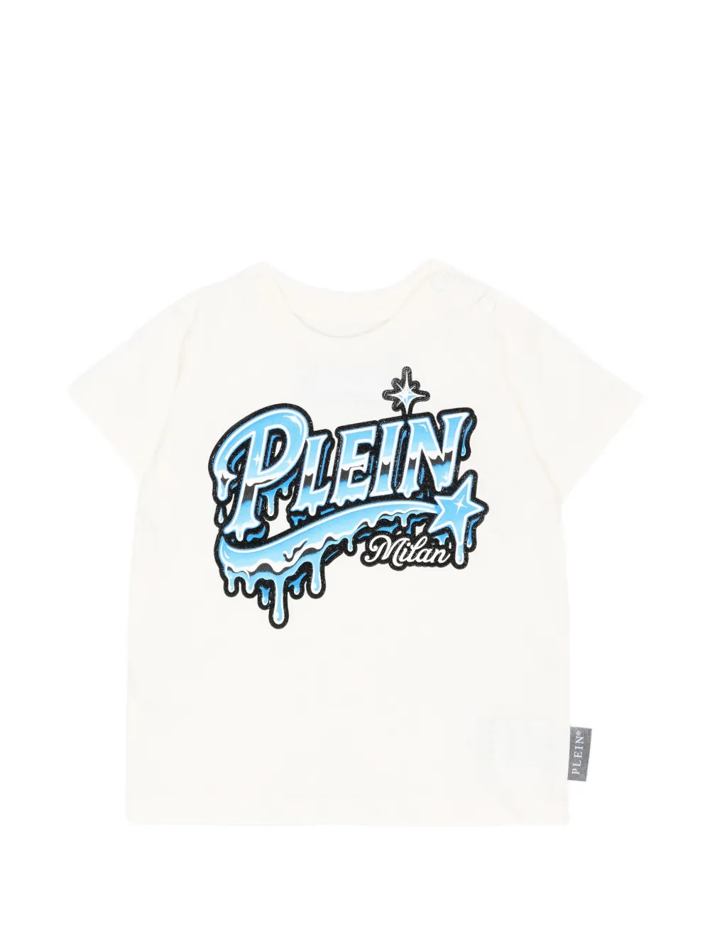 Philipp Plein Junior logo-print cotton T-shirt - Toni neutri