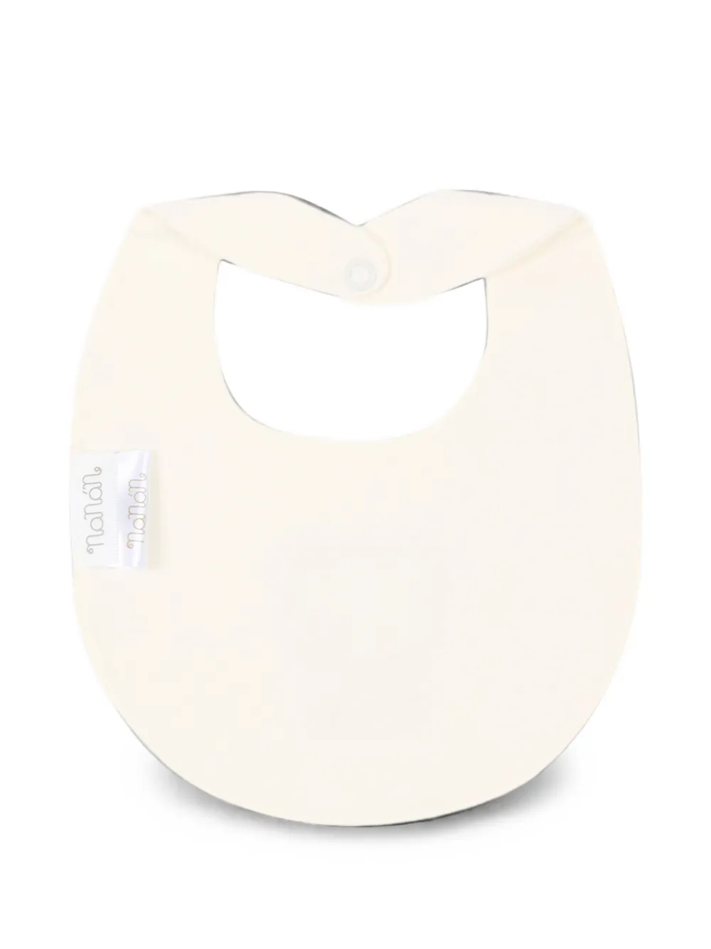 NANAN tartan-patch embroidered bib Beige