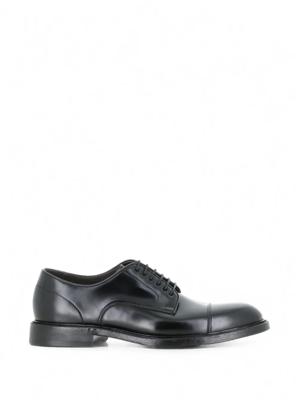 Green George Cap-toe Lace-up Derby Shoes In Black