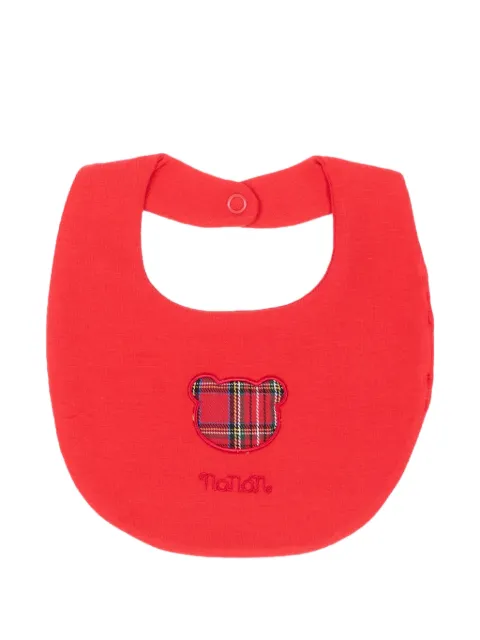 NANAN bavoir brodé à patch tartan