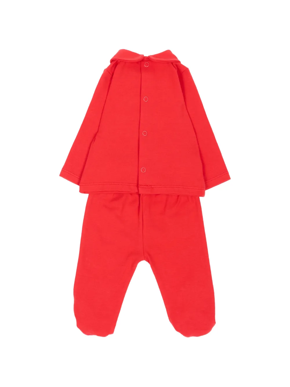 NANAN Pyjama met Peter Pan-kraag en teddybeer-patroon Rood