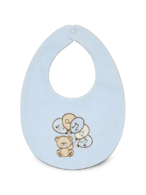 NANAN bear-embroidered bib