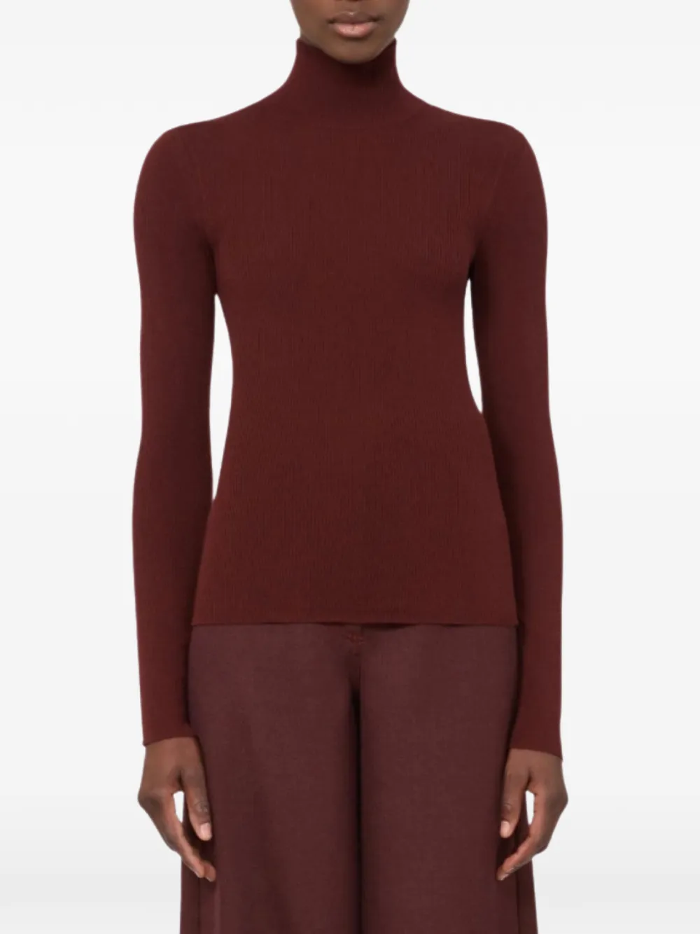 Max Mara high-neck wool sweater - Red