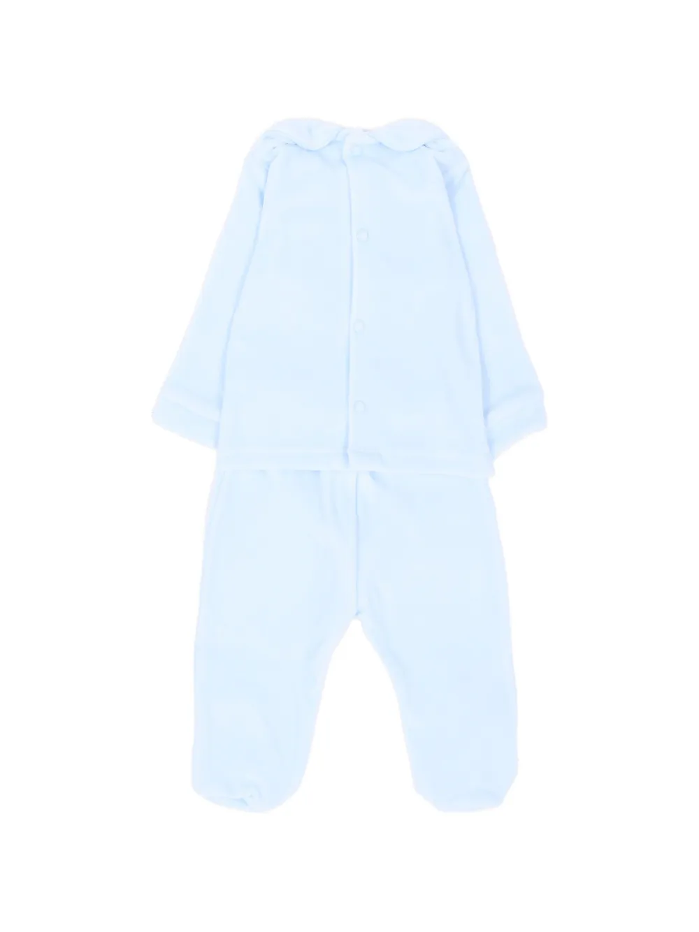 NANAN Pyjama met Peter Pan-kraag en geborduurde teddybeer Blauw