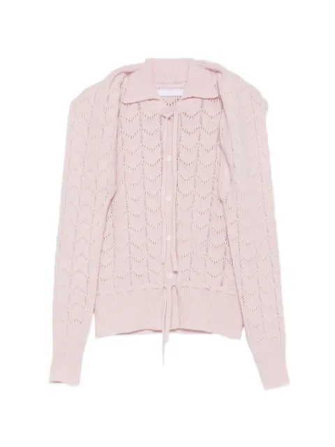 ALAINPAUL pointelle-knit tie-fastening cardigan