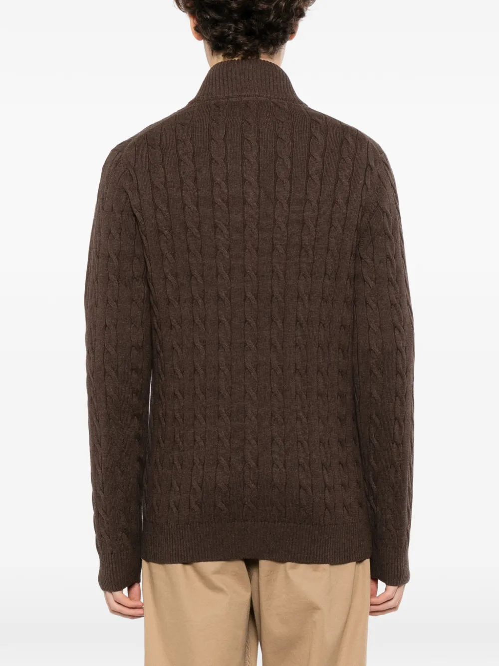 Gant Trui met geborduurd logo Bruin