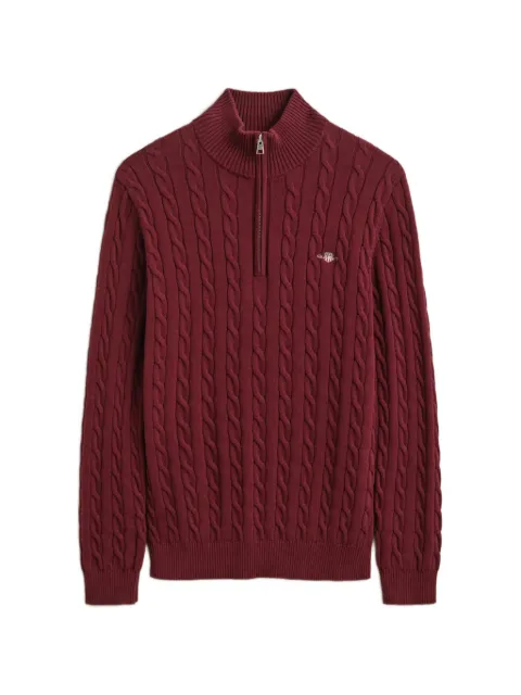 Gant cable-knit half-zip sweater