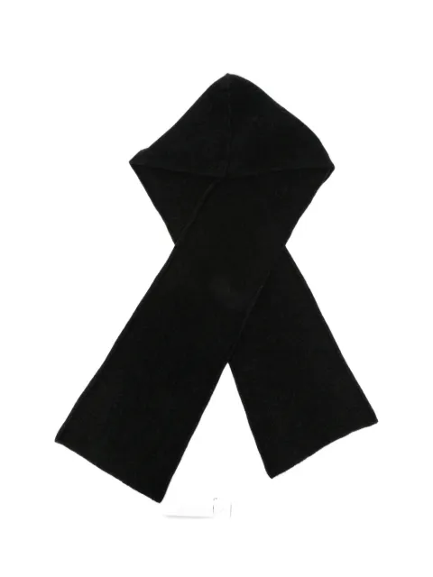 Isabel Benenato hooded knitted scarf