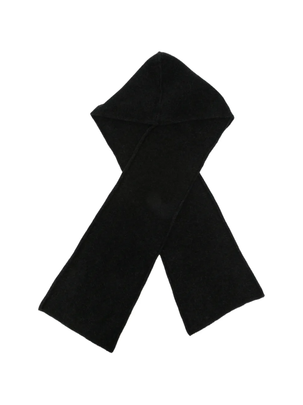Isabel Benenato hooded knitted scarf