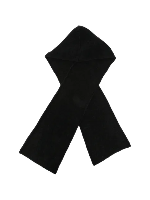 Isabel Benenato hooded knitted scarf