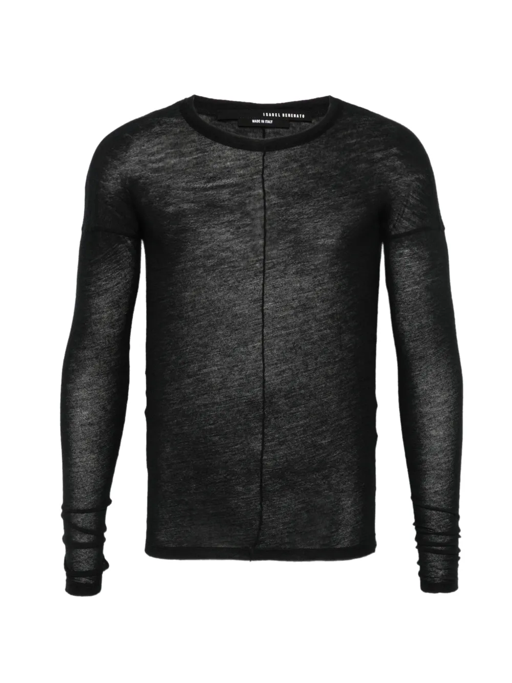 Isabel Benenato thumb-slot long-sleeve T-shirt - Noir Isabel Benenato thumb-slot long-sleeve T-shirt - Noir