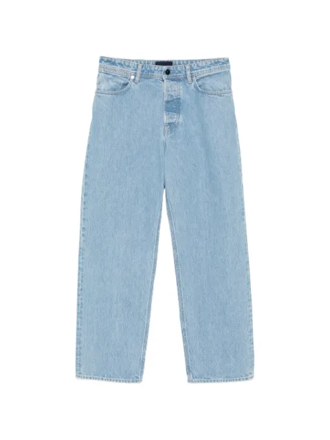 Stone Island logo-patch straight-leg jeans