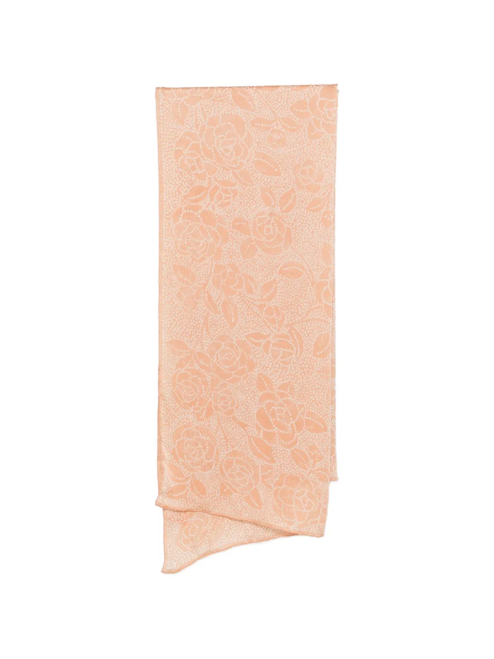 CHANEL Pre-Owned 1990s Seidenschal mit Blumenprint - Orange