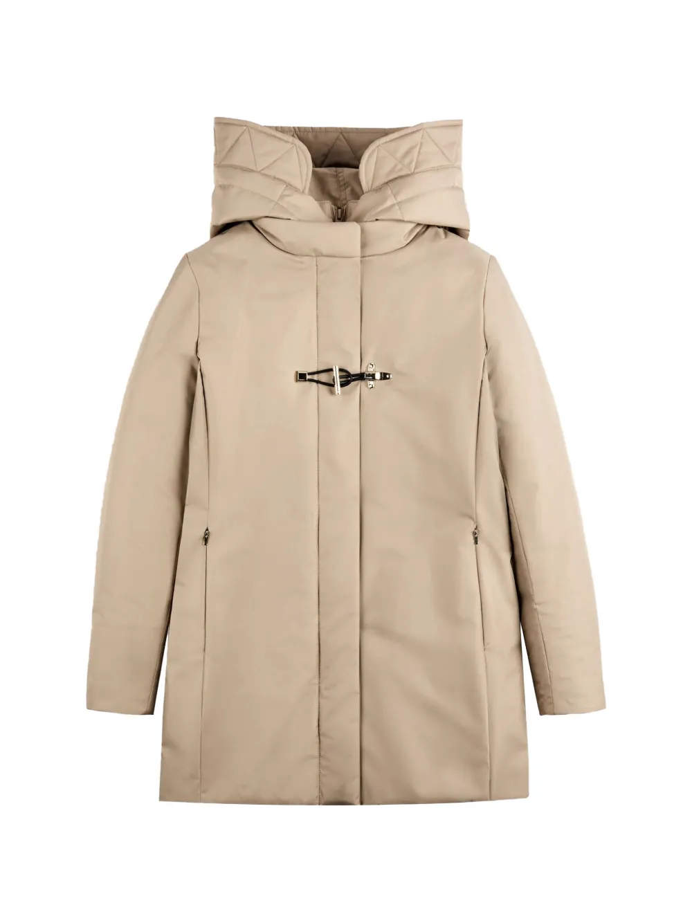 Fay toggle-fastening hooded coat - Toni neutri
