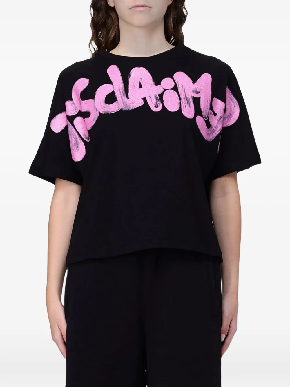 DISCLAIMER t-shirt décontracté à logo imprimé - Noir DISCLAIMER t-shirt décontracté à logo imprimé - Noir