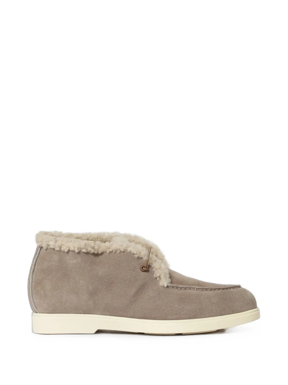 Fabiana Filippi shearling-trim suede mules