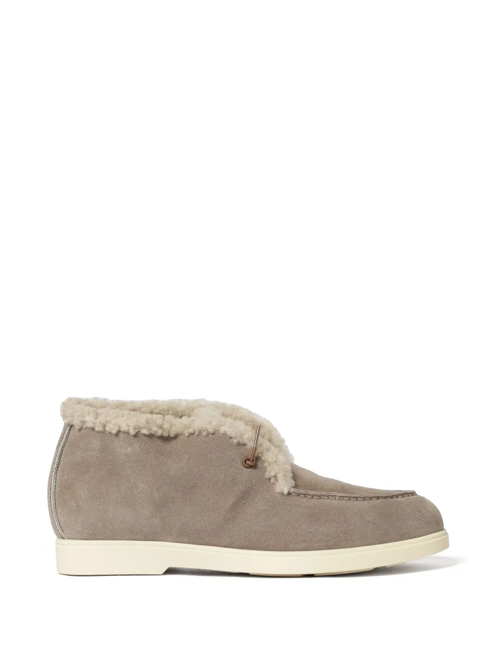 Fabiana Filippi shearling-trim suede mules
