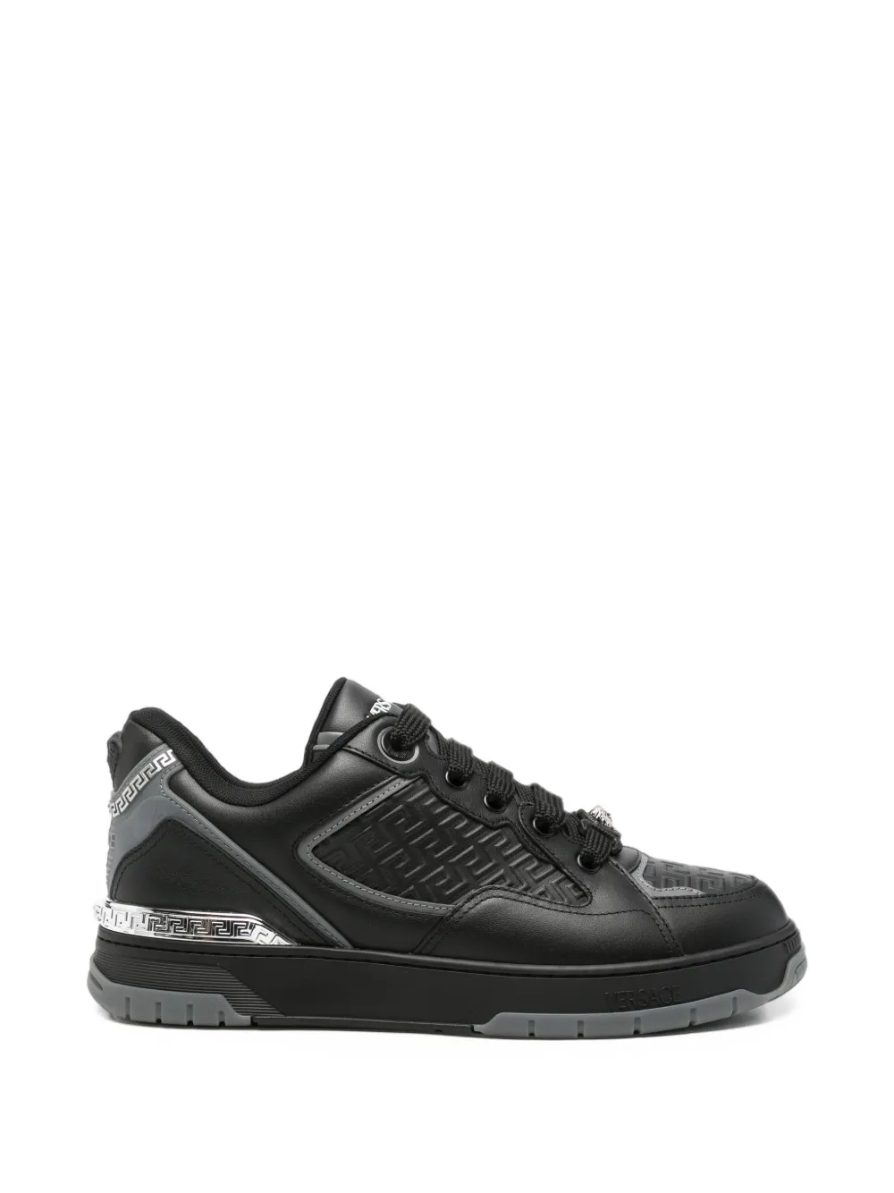 Versace Biggie Basket leather sneakers - Schwarz