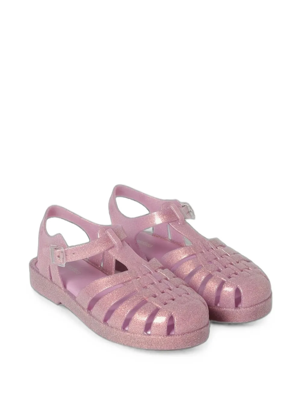 Mini Melissa Possession gekooide sandalen met glitter Paars
