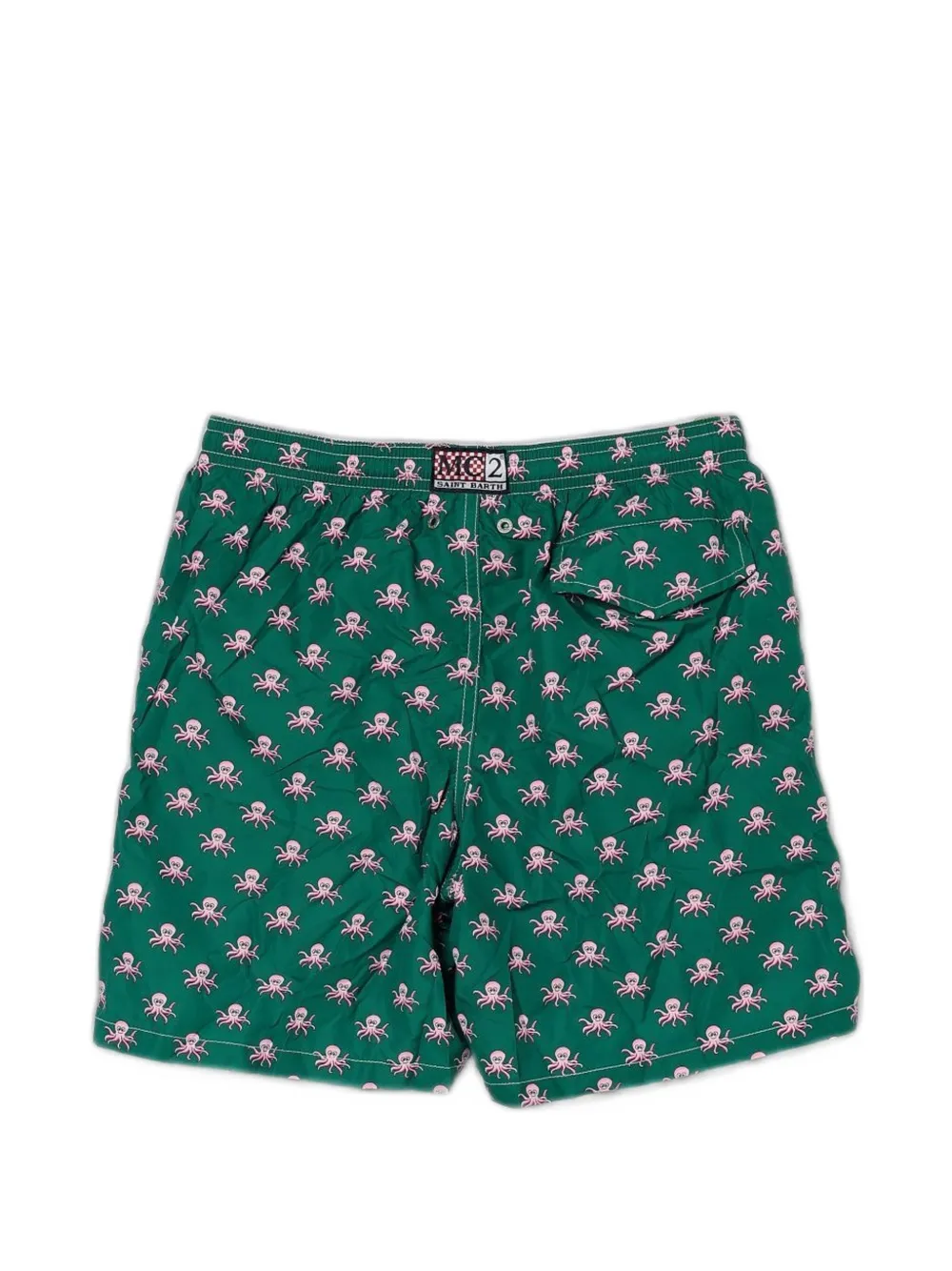 MC2 Saint Barth Kids Zwembroek met print Groen